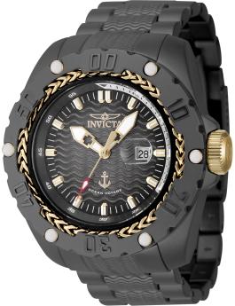 Invicta Ocean Voyage 47743 férfi óra - kvarc szerkezet - rozsdamentes acél fekete számlappal - 51 mm