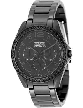 Invicta Angel 50112 női óra - kvarc szerkezet - rozsdamentes acél fekete számlappal - 38 mm