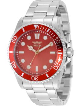 Invicta Pro Diver 50506 Férfi óra - Quartz szerkezet - Rozsdamentes acél piros számlappal - 43 mm