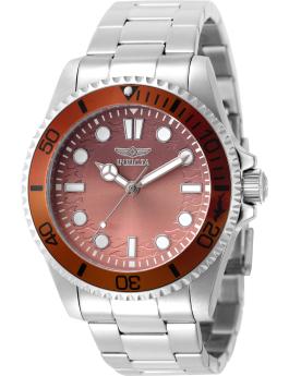 Invicta Pro Diver 50816 мъжки часовник - кварцов механизъм - неръждаема стомана с кафяв циферблат - 43 мм
