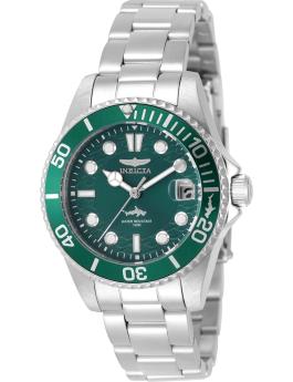 Invicta Pro Diver 50909 női óra - Quartz szerkezet - Rozsdamentes acél zöld számlappal - 34 mm