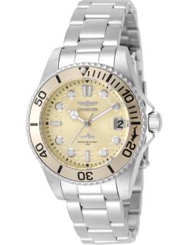 Invicta Pro Diver 50911 női óra - Quartz szerkezet - Rozsdamentes acél bézs számlappal - 34 mm