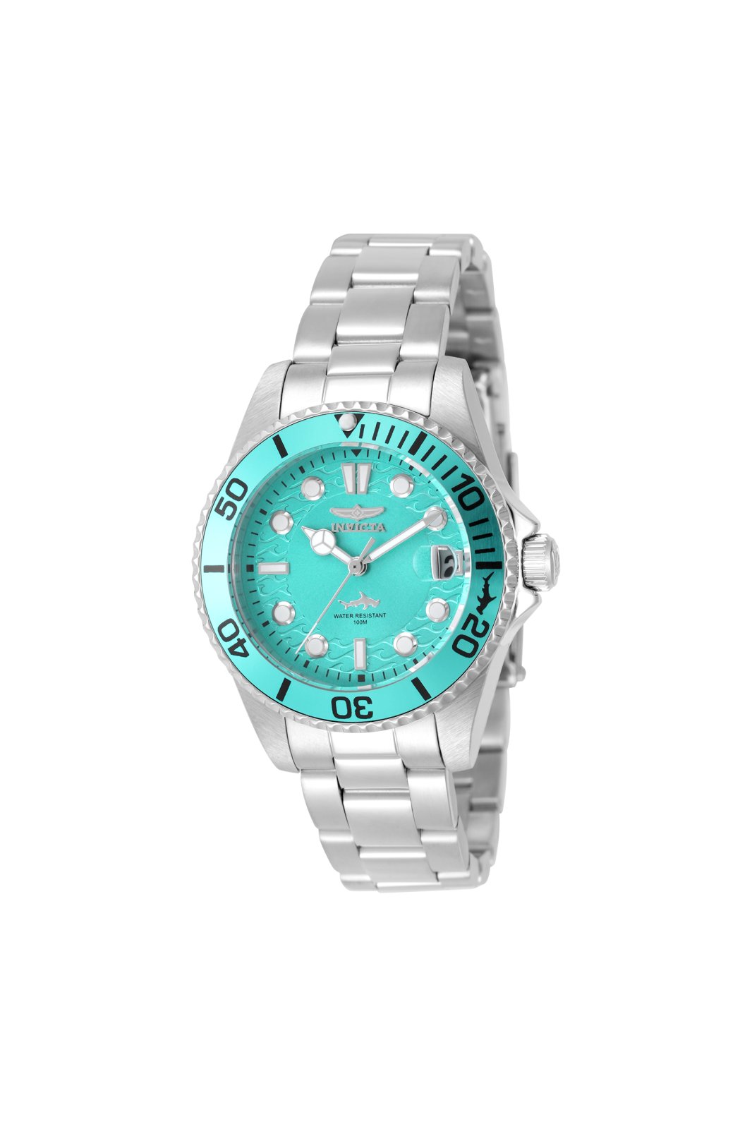 Invicta Pro Diver 50912 дамски часовник - кварцов механизъм - неръждаема стомана със син циферблат - 34 мм