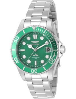 Invicta Pro Diver 50914 női óra - Quartz szerkezet - Rozsdamentes acél zöld számlappal - 34 mm