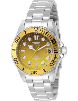 Invicta Pro Diver 50921 női óra - Quartz szerkezet - Rozsdamentes acél sárga számlappal - 34 mm