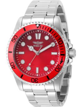 Invicta Pro Diver 50934 férfi óra - kvarc szerkezet - rozsdamentes acél piros számlappal - 43 mm