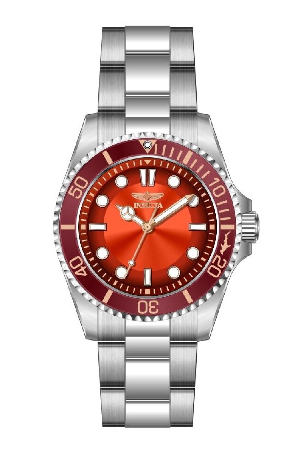 Invicta Pro Diver 50944 dámské hodinky - Quartz strojek - Nerezová ocel s oranžovým ciferníkem - 34 mm