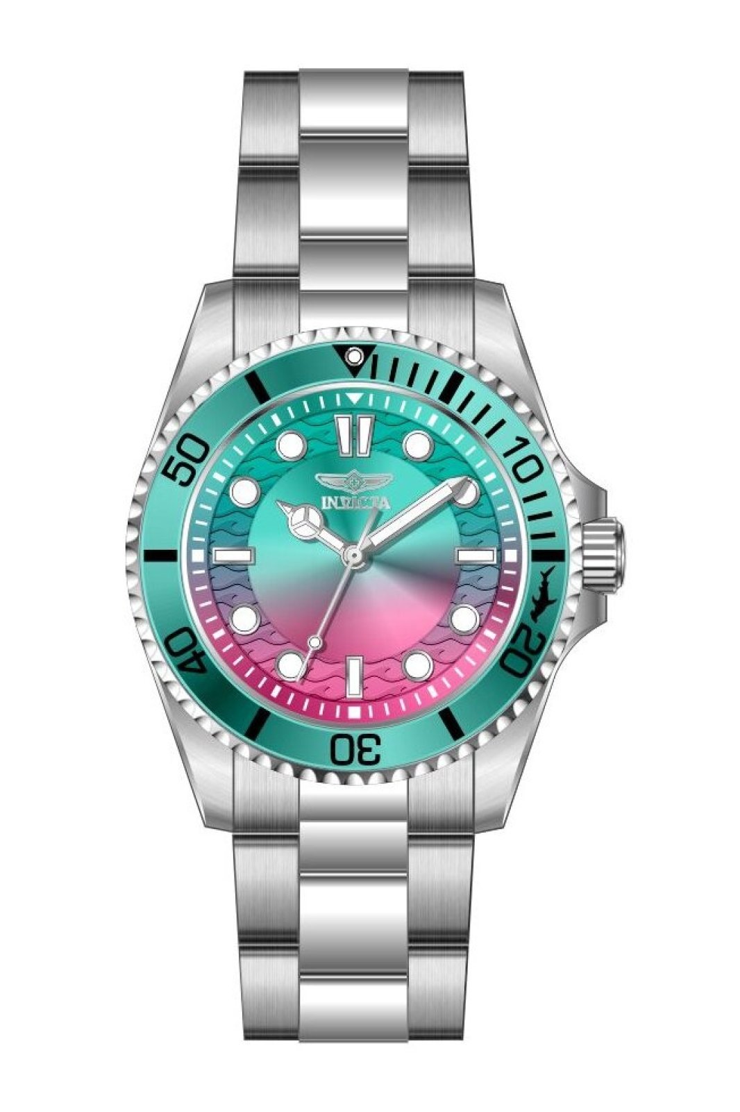 Invicta Pro Diver 50947 dámské hodinky - Quartz strojek - Nerezová ocel s růžovým ciferníkem - 34 mm