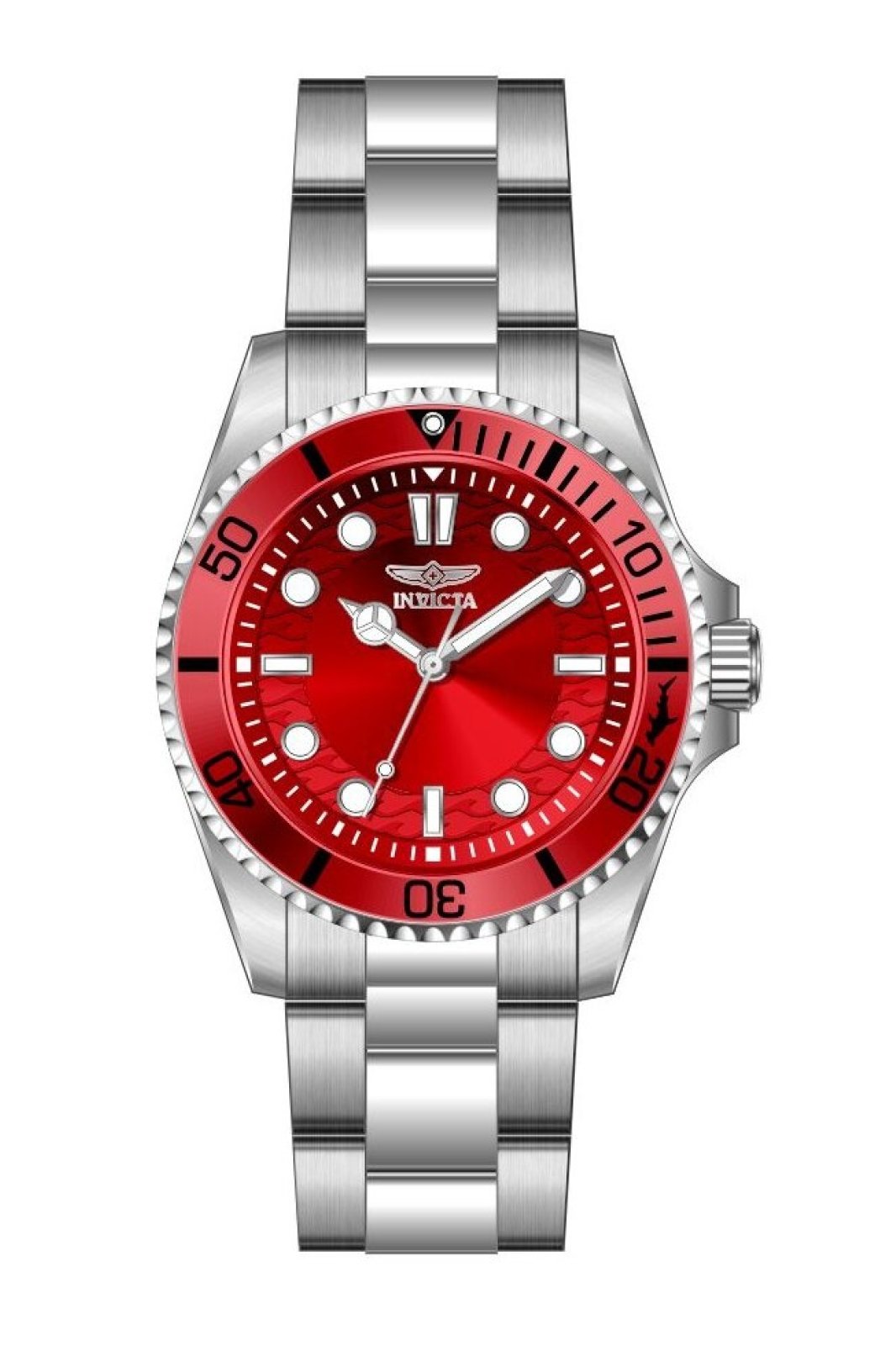 Invicta Pro Diver 50950 dámské hodinky - Quartz strojek - Nerezová ocel s červeným ciferníkem - 34 mm