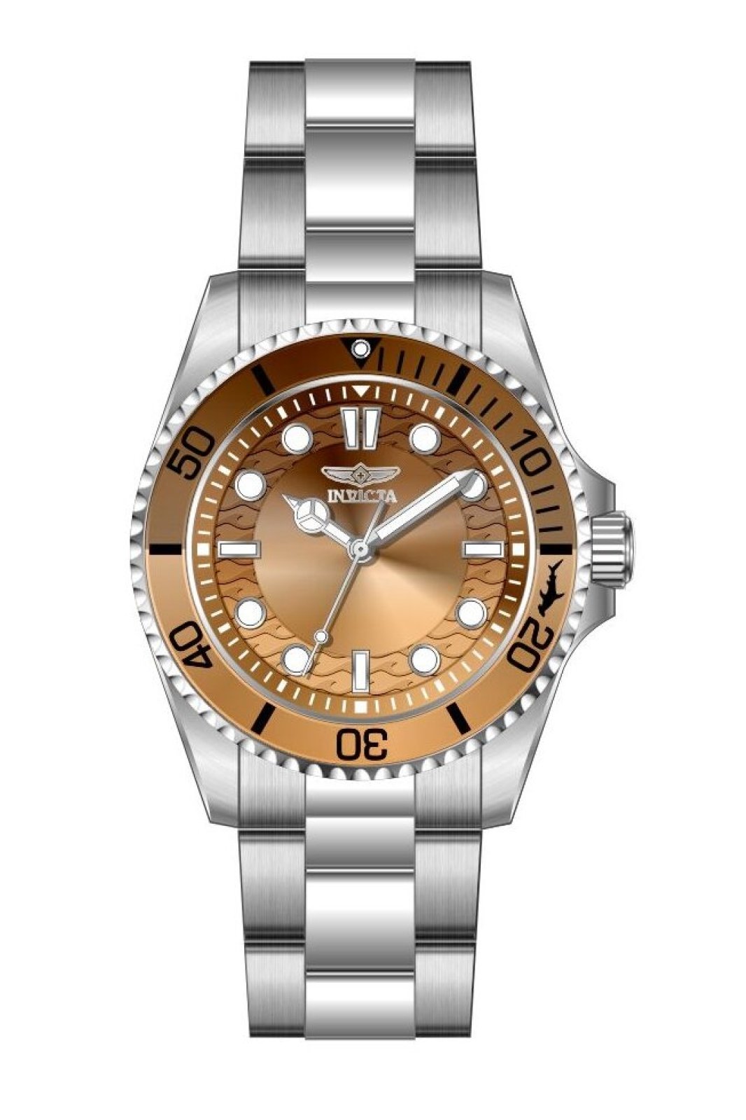 Invicta Pro Diver 50952 dámské hodinky - Quartz strojek - Nerezová ocel s hnědým ciferníkem - 34 mm