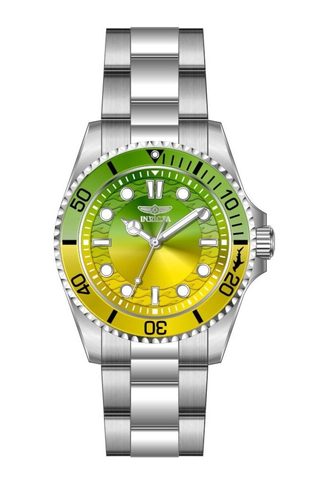 Invicta Pro Diver 50953 dámské hodinky - Quartz strojek - Nerezová ocel se žlutým ciferníkem - 34 mm