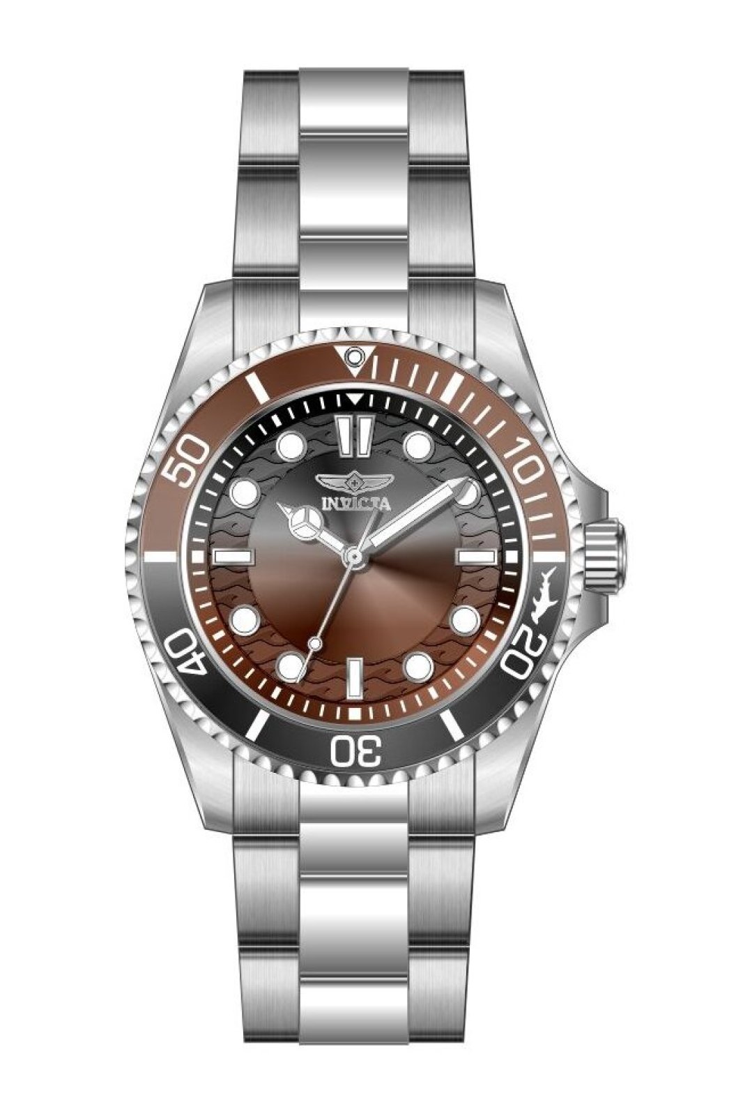 Invicta Pro Diver 50956 dámské hodinky - Quartz strojek - Nerezová ocel s hnědým ciferníkem - 34 mm