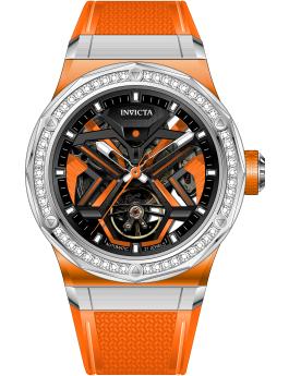 Invicta Objet D Art 70127 Ανδρικό Ρολόι - Αυτόματος Μηχανισμός - Ανοξείδωτο Ατσάλι με Ασημί Καντράν - 45 mm - Με 48 Διαμάντια