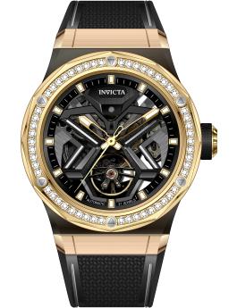Invicta Objet D Art 70135 Ανδρικό Ρολόι - Αυτόματος Μηχανισμός - Ανοξείδωτο Ατσάλι με Ασημένιο Καντράν - 45 mm - Με 48 Διαμάντια
