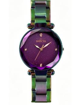 Invicta Celestial 70327 dameur - Quartz værk - metal med lilla urskive - 34 mm