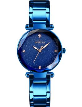 Invicta Celestial 70328 dameur - Quartz v&aelig;rk - metal med bl&aring; urskive - 34 mm