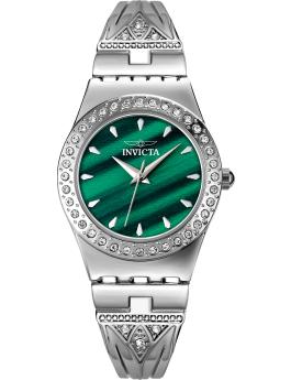 Invicta Celestial 70437 Ceas de damă - Mecanism Quartz - Metal cu Cadran Verde - 30 mm