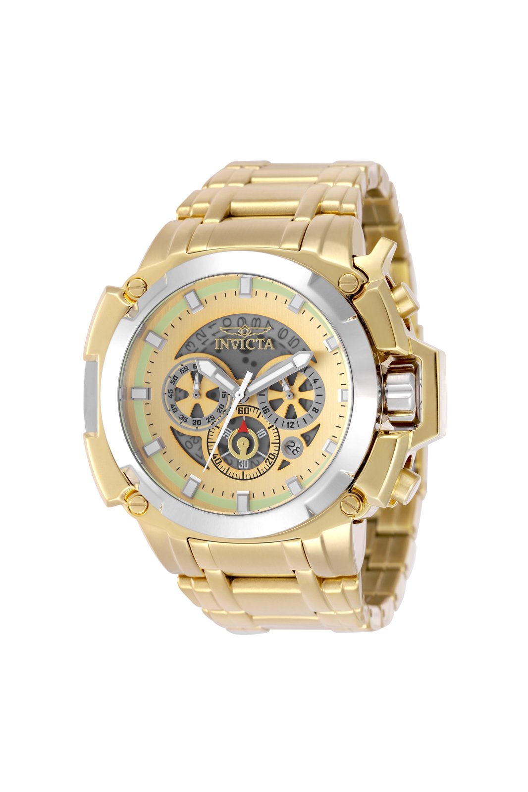 Invicta Coalition Forces 49776 Men's Watch - Quartz Movement - Stainless Steel with Gold Dial - 60 mm