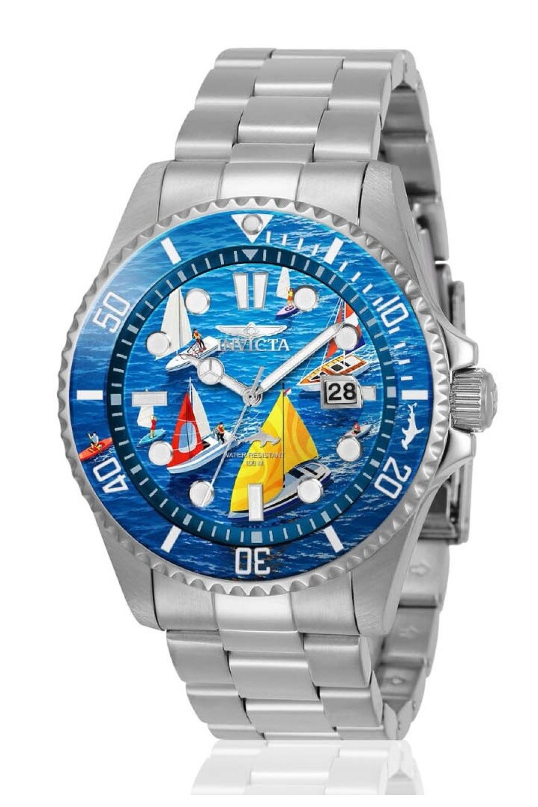 Invicta Pro Diver 51050 Pánské hodinky - Quartz strojek - Nerezová ocel s modrým ciferníkem - 43 mm