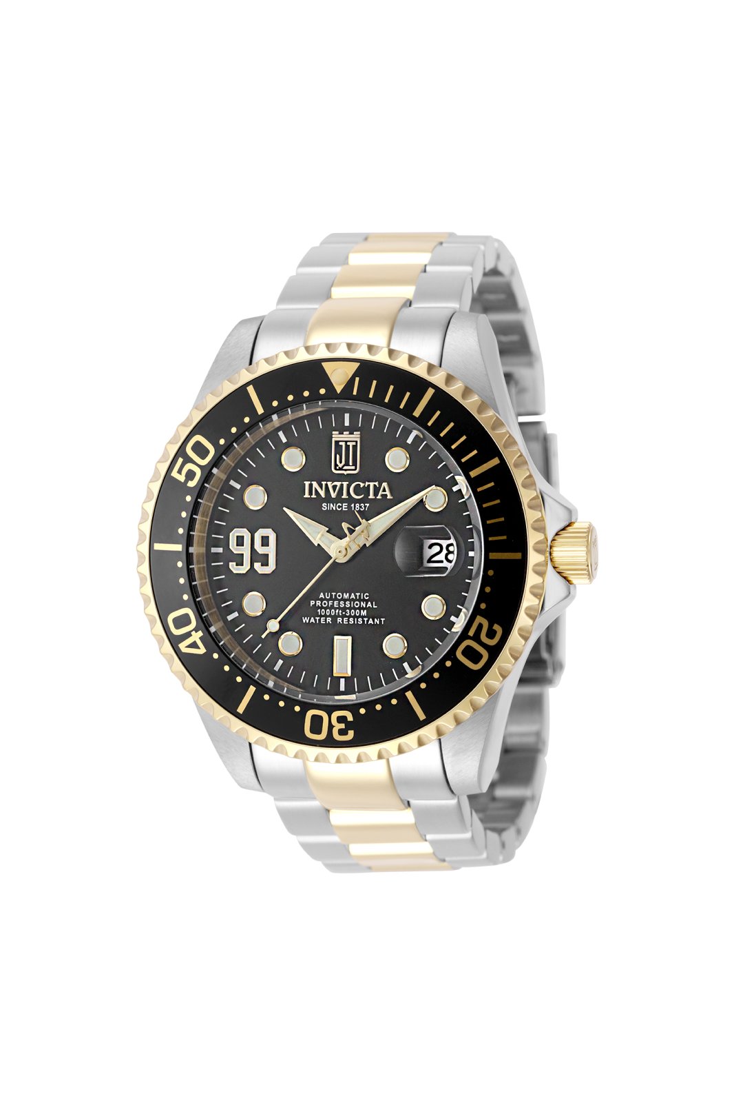 Invicta Jason Taylor 51309 Ανδρικό Ρολόι - Αυτόματος Μηχανισμός - Ανοξείδωτο Ατσάλι με Μαύρο Καντράν - 47 mm