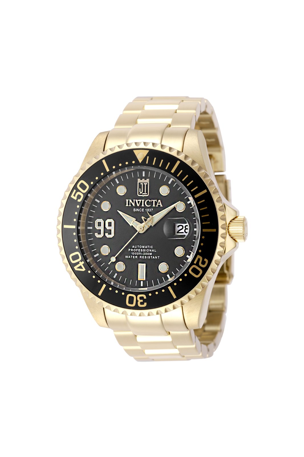 Invicta Jason Taylor 51310 Ανδρικό Ρολόι - Αυτόματος Μηχανισμός - Ανοξείδωτο Ατσάλι με Μαύρο Καντράν - 47 mm