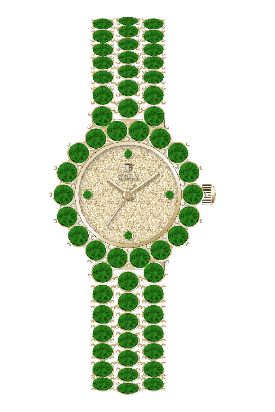 Montres Prestige Classic MPW-0393 dámské hodinky - Quartzový strojek - Kov se zlatým ciferníkem - 26 mm