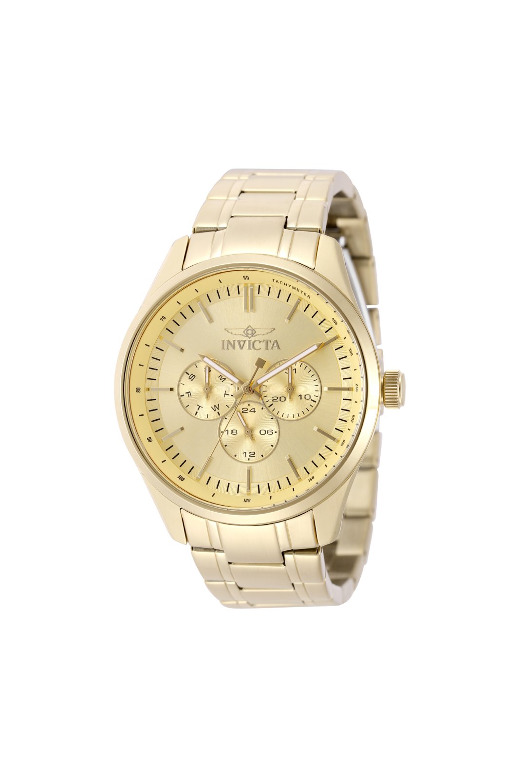 Invicta Specialty 49951 Men's Watch - Quartz Movement - Stainless Steel with Gold Dial - 44 mm