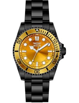 Invicta Pro Diver 50970 Ανδρικό Ρολόι - Quartz Μηχανισμός - Ανοξείδωτο Ατσάλι με Κίτρινο Καντράν - 43 mm