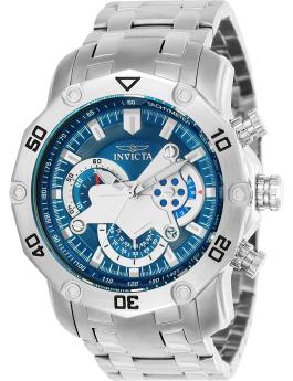 Invicta Pro Diver - SCUBA 22764 Orologio da Uomo - Movimento al Quarzo - Acciaio Inossidabile con Quadrante Blu - 50 mm