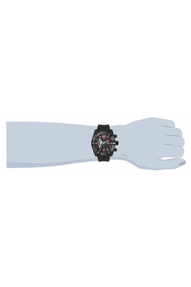 Invicta Pro Diver 22811 Men's Watch - Quartz Movement - Stainless Steel with Black Dial - 50 mm