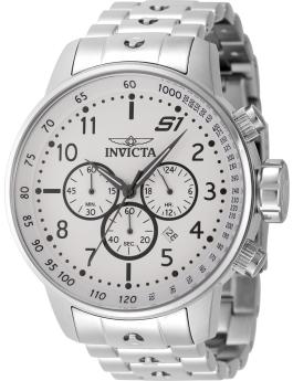 Invicta S1 Rally 23078 Relógio Masculino - Movimento Quartz - Aço Inoxidável com Mostrador Prateado - 48 mm