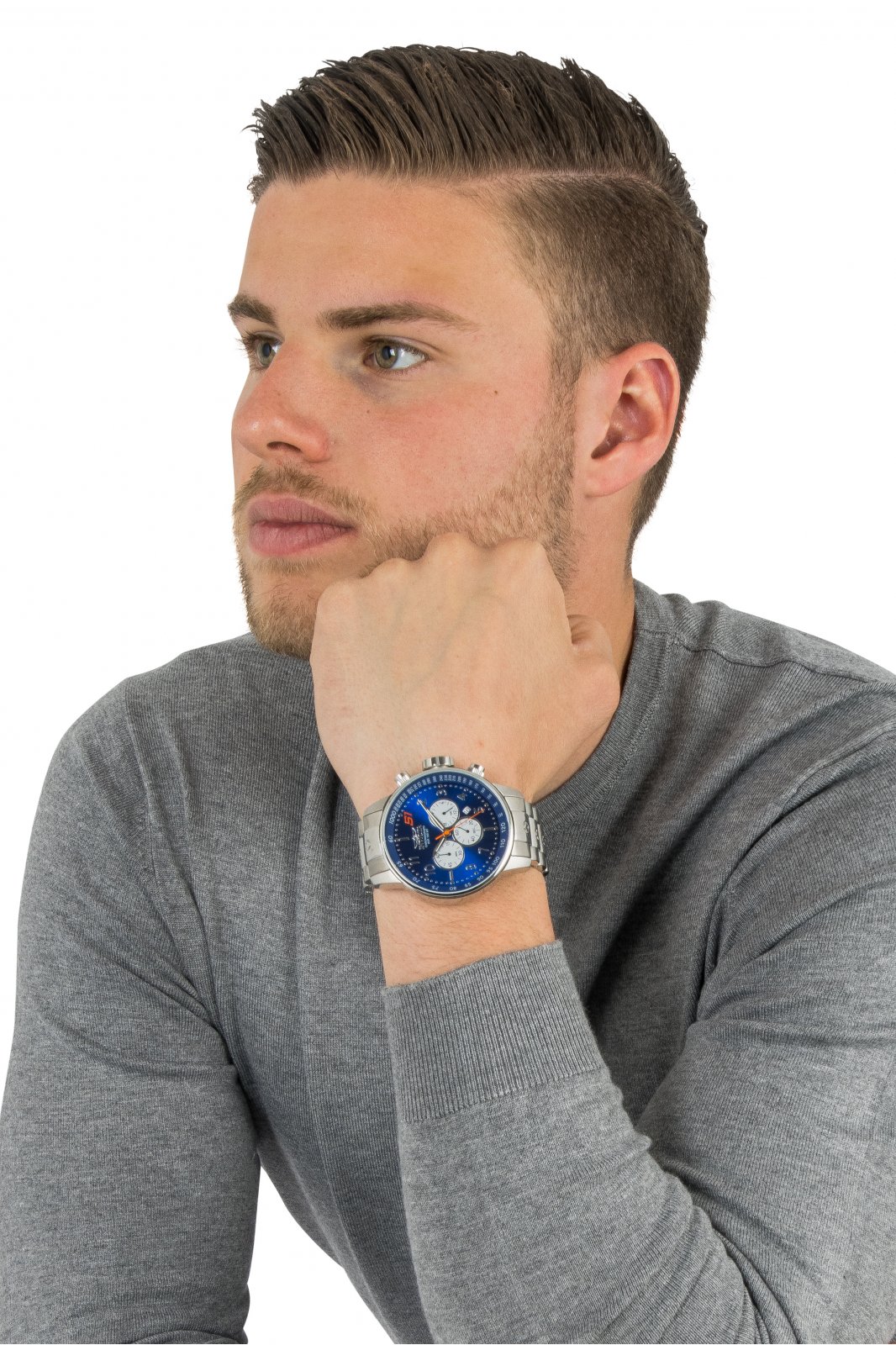 Invicta S1 Rally 23080 Herrklocka - Kvartsverk - Rostfritt Stål med Blå Urskiva - 48 mm