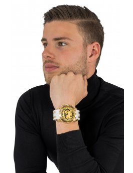 Invicta Pro Diver - SCUBA 23424 Pánske Hodinky - Quartz Hnací Mechanizmus - Nerezová Oceľ s Zlatým Ciferníkom - 50 mm