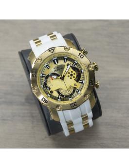 Invicta Pro Diver - SCUBA 23424 Pánske Hodinky - Quartz Hnací Mechanizmus - Nerezová Oceľ s Zlatým Ciferníkom - 50 mm