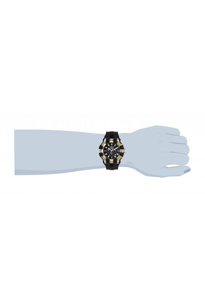 Invicta Bolt Orologio Uomo In Acciaio Inox, Movimento Quarzo, Quadrante Nero, Cassa 48mm, Impermeabile 20 Bar