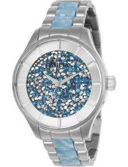 Invicta Angel 24665 Relógio Feminino - Movimento Quartz - Aço Inoxidável com Mostrador Azul - 40 mm