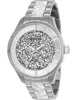 Invicta Angel 24667 Relógio Feminino - Movimento Quartz - Aço Inoxidável com Mostrador Prateado - 40 mm