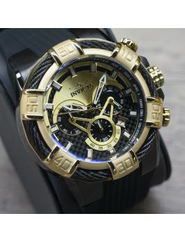 Invicta Bolt 24699 Montre Homme - Mouvement Quartz - Acier Inoxydable avec Cadran Doré - 52 mm