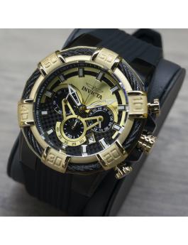Invicta Bolt 24699 Montre Homme - Mouvement Quartz - Acier Inoxydable avec Cadran Doré - 52 mm