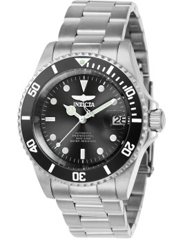 Invicta Pro Diver 24760 Miesten kello - Automaattikoneisto - Ruostumaton teräs mustalla kellotaululla - 40 mm