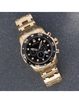 Invicta Pro Diver - SCUBA 0072 Relógio Masculino - Movimento Quartz - Aço Inoxidável com Mostrador Preto - 48 mm
