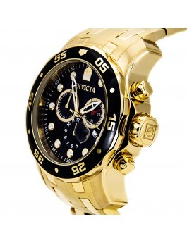 Invicta Pro Diver - SCUBA 0072 Relógio Masculino - Movimento Quartz - Aço Inoxidável com Mostrador Preto - 48 mm
