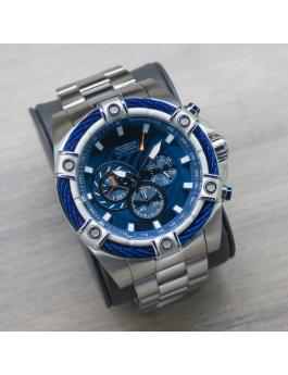 Invicta Bolt 25513 Relógio Masculino - Movimento de Quartzo - Aço Inoxidável com Mostrador Azul - 52 mm