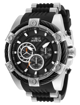 Invicta Bolt 25523 Men's Watch - Quartz Movement - Stainless Steel with Black Dial - 52 mm