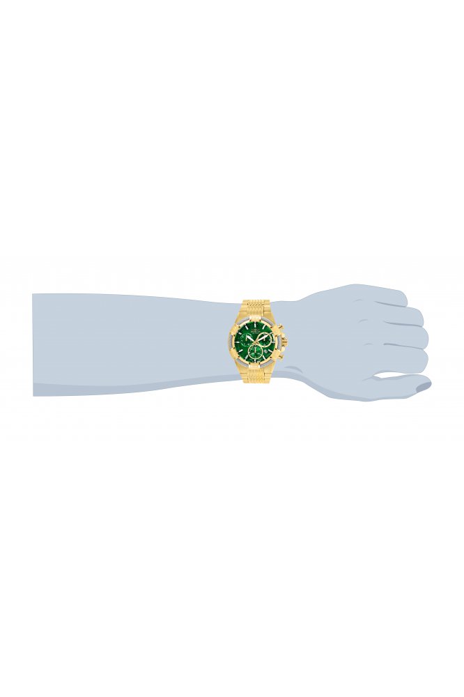Invicta Bolt 25869 Herrenuhr - Quarzwerk - Edelstahl mit grünem Zifferblatt - 51 mm