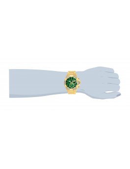 Invicta Bolt 25869 Herrenuhr - Quarzwerk - Edelstahl mit grünem Zifferblatt - 51 mm