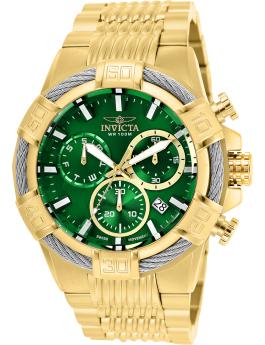 Invicta Bolt 25869 Pánské hodinky - Quartzový strojek - Nerezová ocel se zeleným ciferníkem - 51 mm