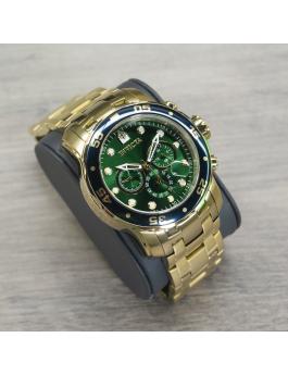 Invicta Pro Diver - SCUBA 0075 Relógio Masculino - Movimento de Quartzo - Aço Inoxidável com Mostrador Verde - 48 mm