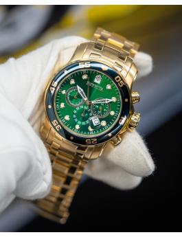 Invicta Pro Diver - SCUBA 0075 Relógio Masculino - Movimento de Quartzo - Aço Inoxidável com Mostrador Verde - 48 mm