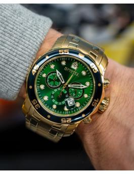 Invicta Pro Diver - SCUBA 0075 Relógio Masculino - Movimento de Quartzo - Aço Inoxidável com Mostrador Verde - 48 mm